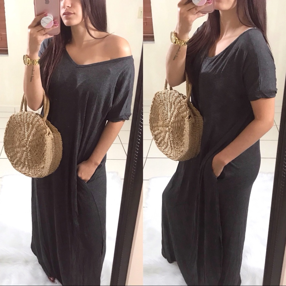 SOLD // ‘MELODY’ Charcoal Maxi - Picture 3 of 4